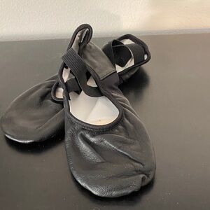 Capezio Black Leather Ballet Flats